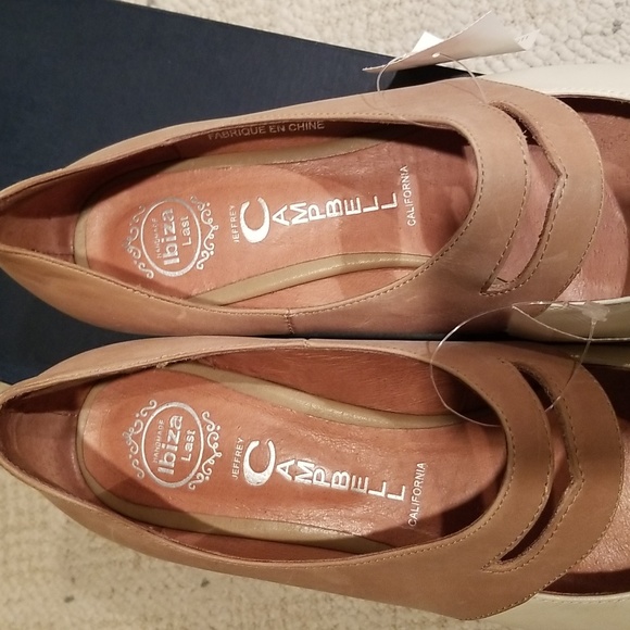 Two Toned Leather Jeffrey Campbell Deposit Flats Colorblock Retro Shoes - Picture 3 of 9